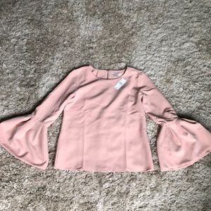 Pink bell sleeve loft top